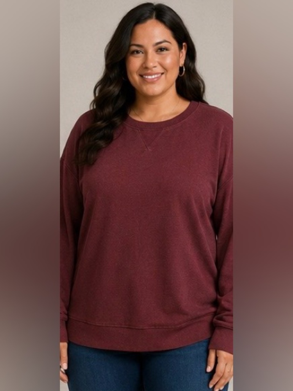 Unisex Crewneck Sweater - Burgundy NWT - Size XXL